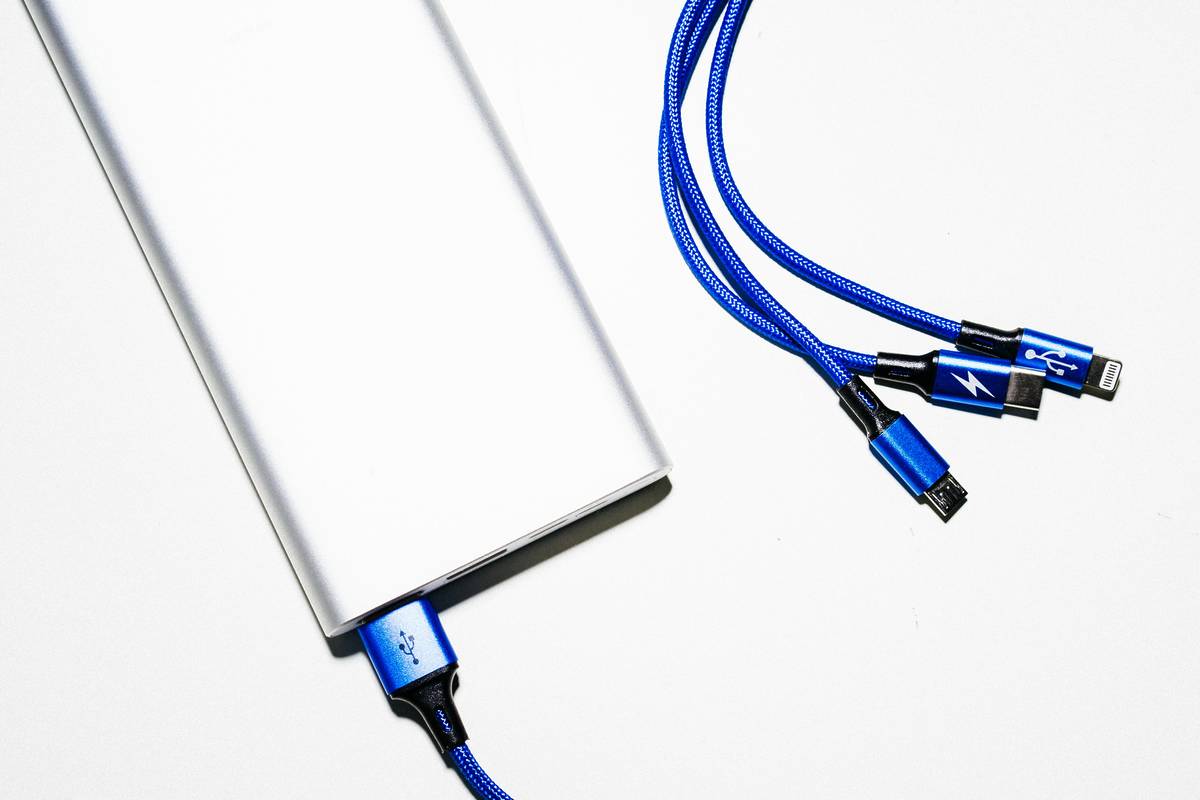 power bank with charging wires