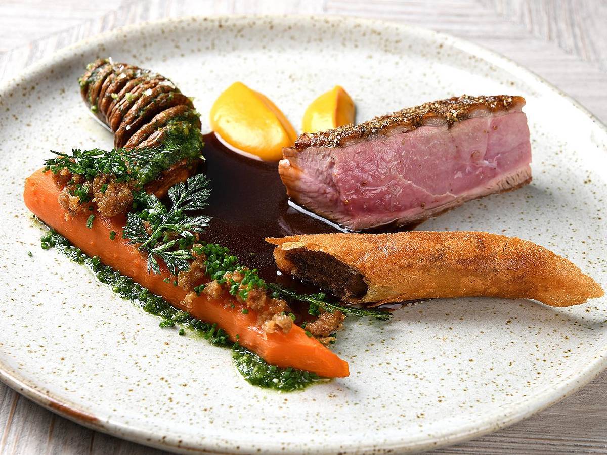 duck dish at the rum fox in grindleton