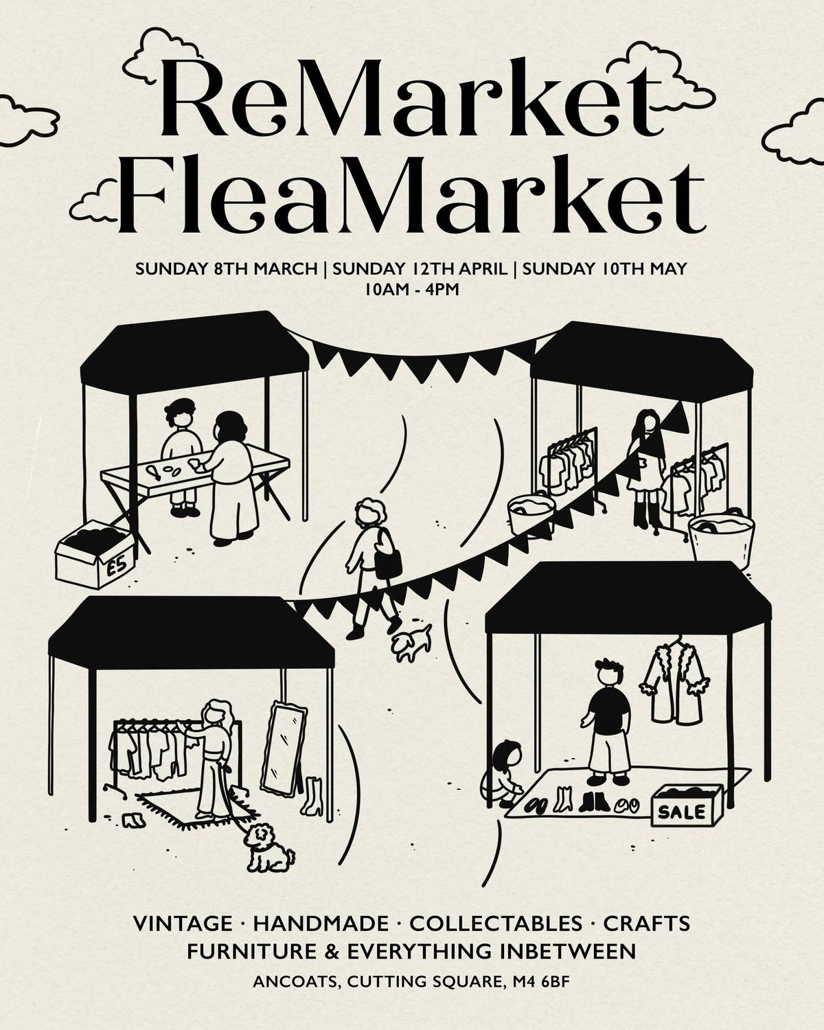 remarket flea market ancoats poster
