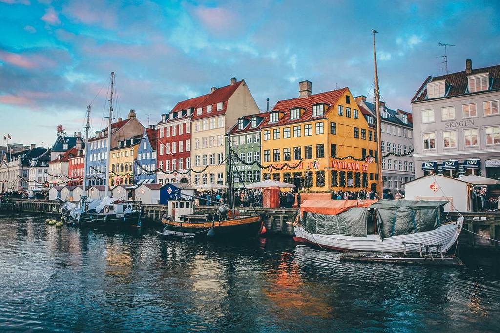 copenhagen nyhavn canal houses boats denmark cheapest flights form manchester february
