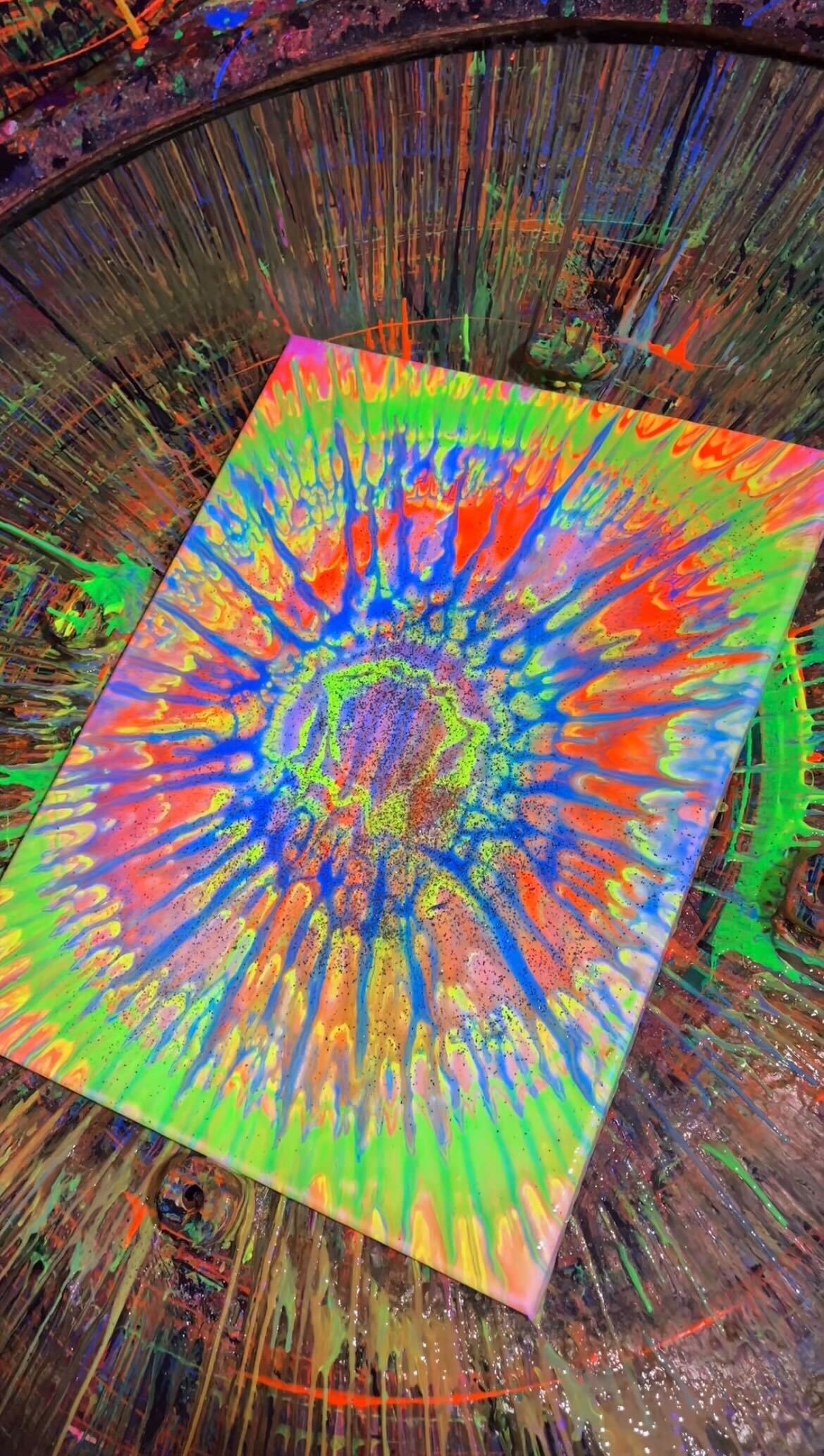 psychedelic pattern on canvas