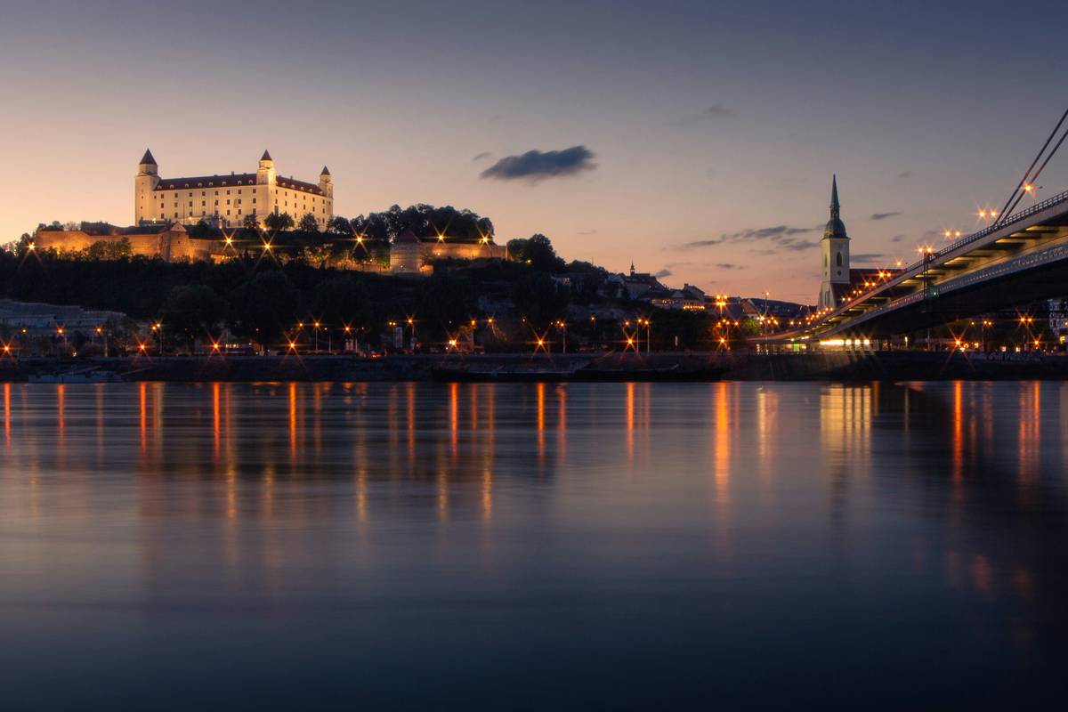 bratislava river night february flights manchester