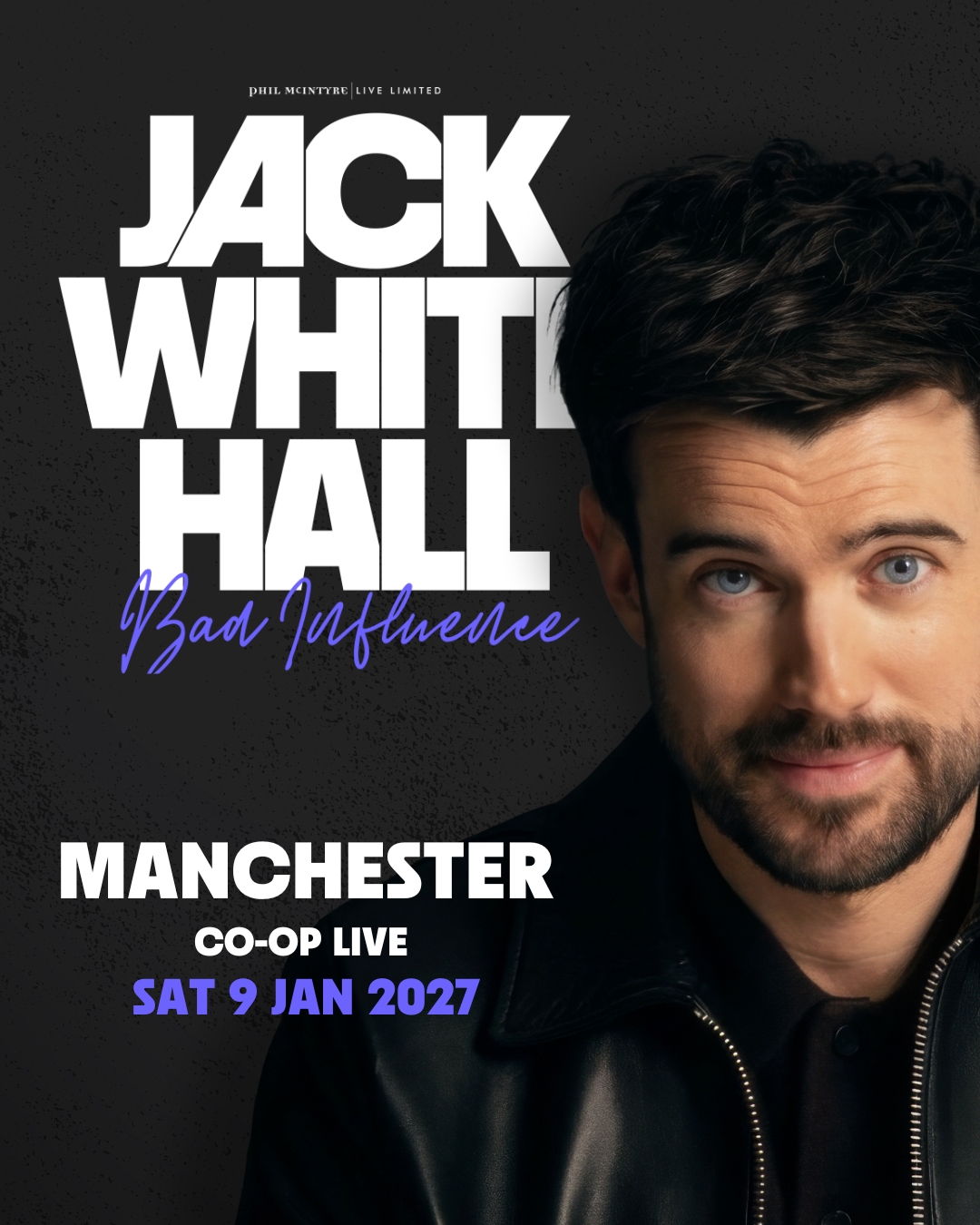 jack whitehall co-op live manchester poster
