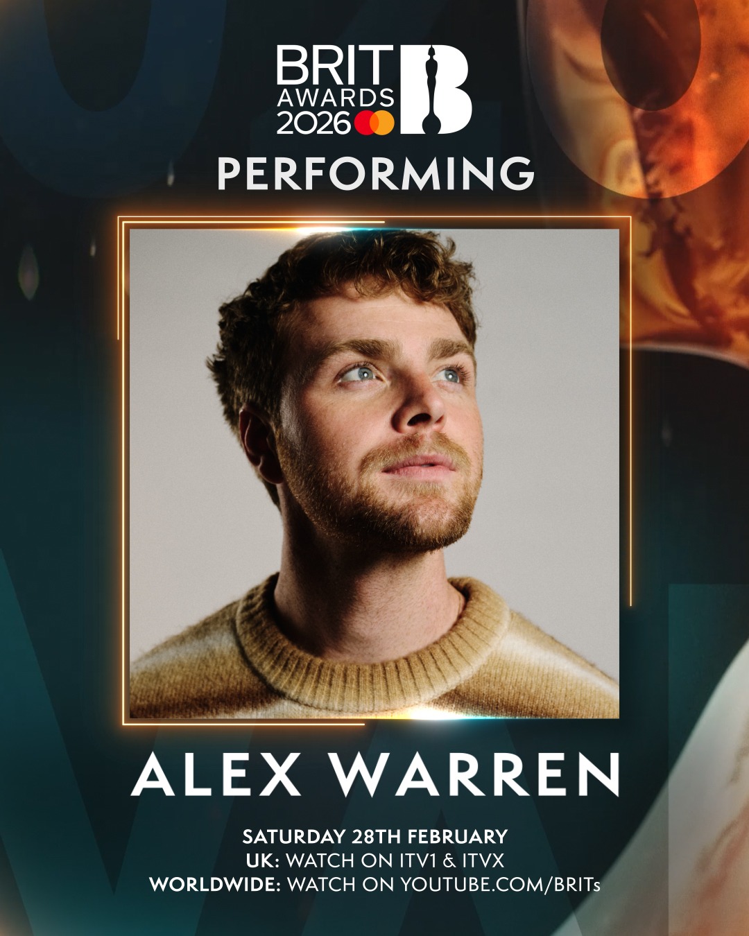 alex warren performing brits manchester