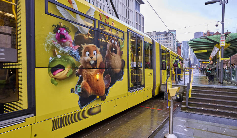 New Disney and Pixar film ‘Hoppers’ has taken over Greater Manchester’s Bee Network this February half term – including themed trams, a character trail & tram stop voiceovers