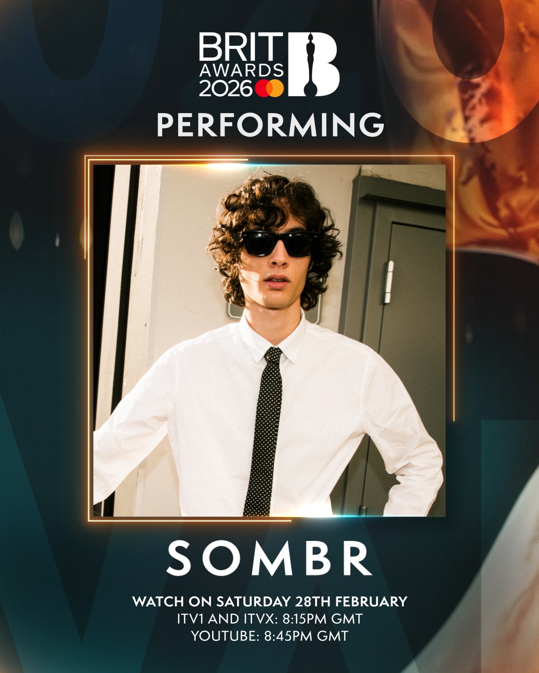 sombr performing brit awards manchester