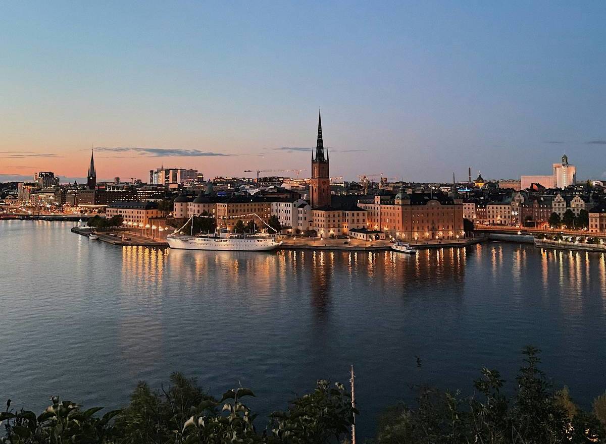 stockholm sweden skyline reflection
