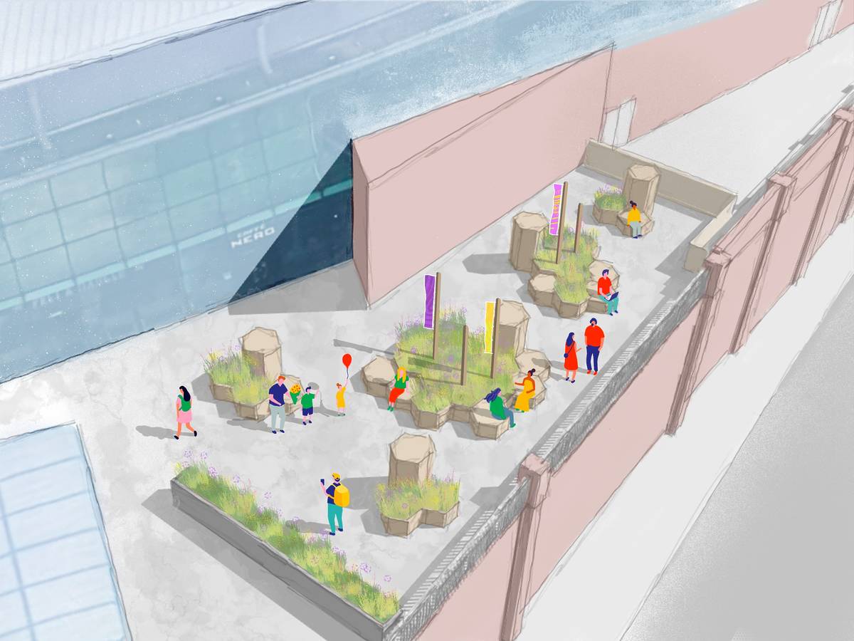 CGI of sanctuary garden