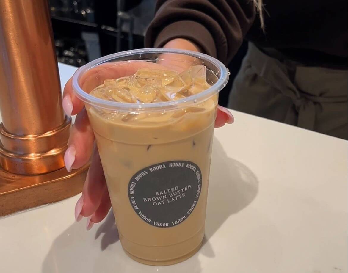 kouba deansgate manchester lebanese oat latte on tap