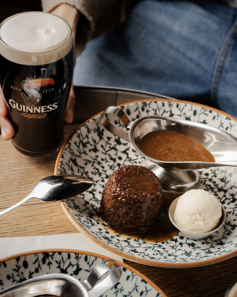 alberts schloss st patricks day guinness sticky toffee pudding manchester