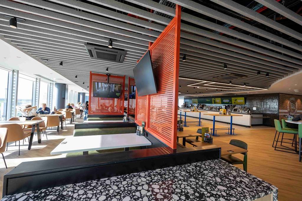 booth seating at sporting chance