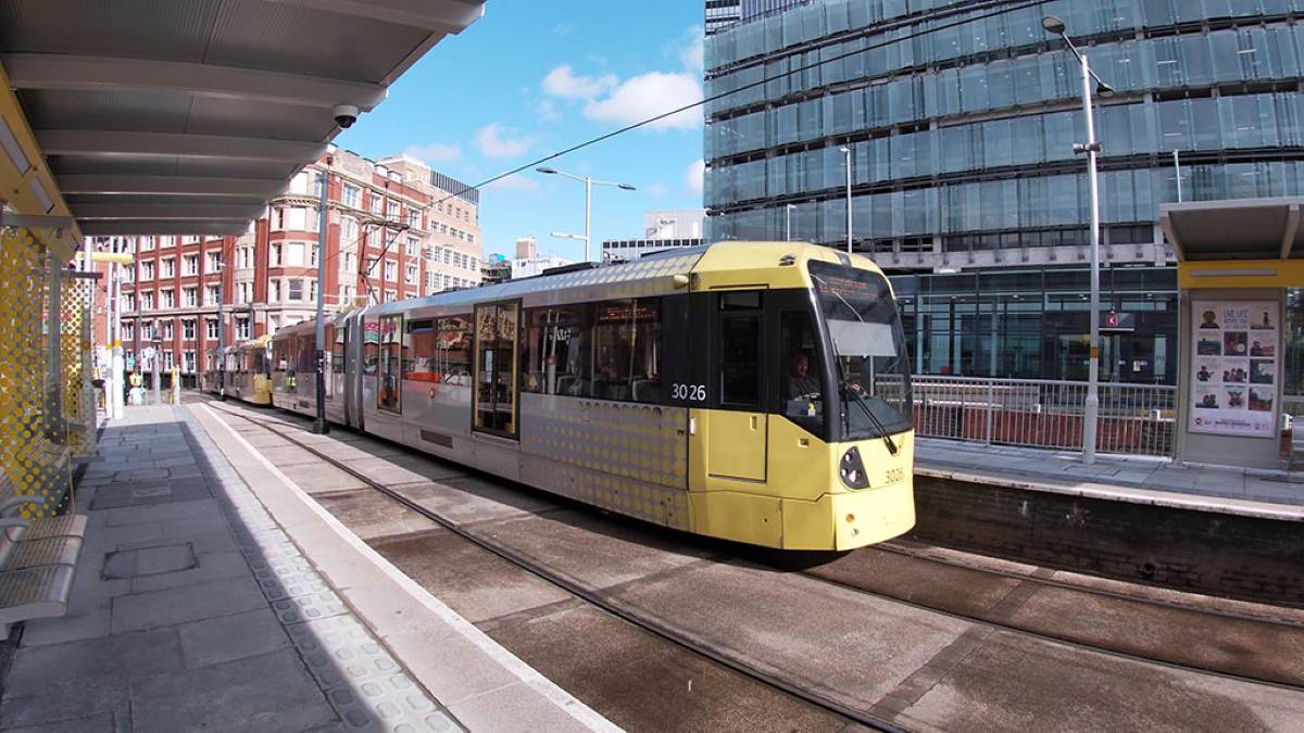 tram metrolink shudehill stop manchester