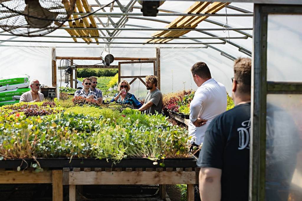 people on a day at our farm tour in Cartmel