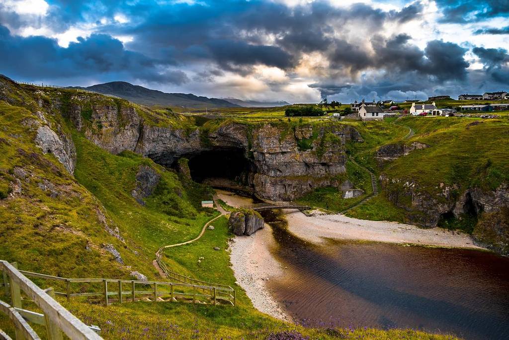 smoo cave sea scotland durness