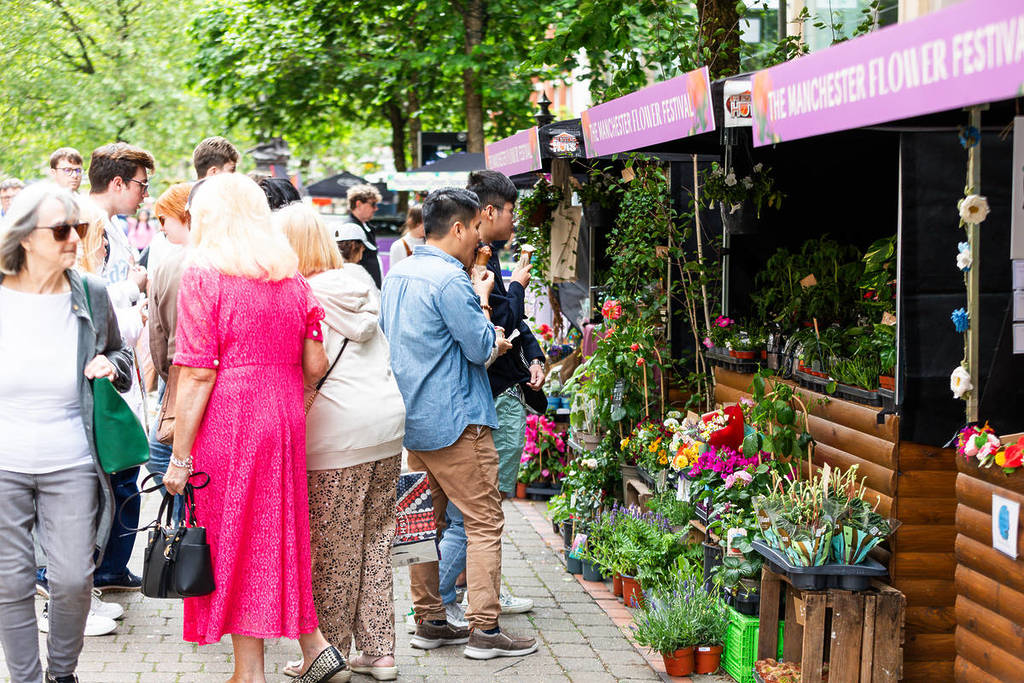 manchester flower festival installation