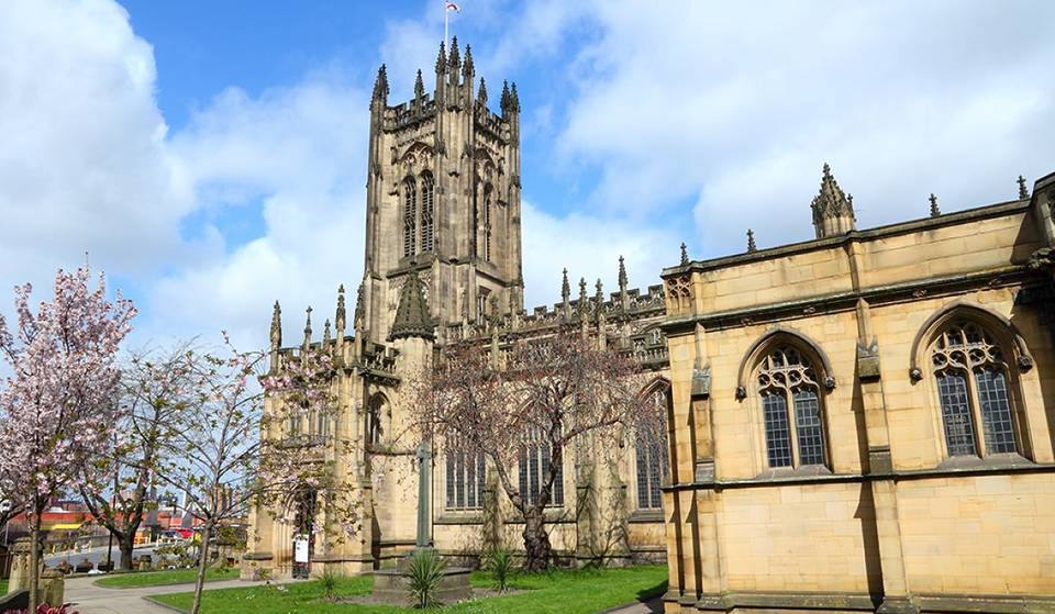 This 600-year-old Gothic landmark in Manchester has survived bombs and blitzes – now you can watch 360-degree projections to the music of Oasis, Elbow &amp; Joy Division