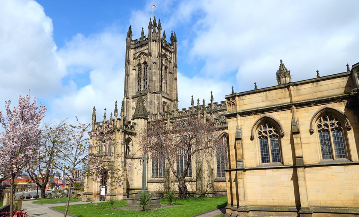 This 600-year-old Gothic landmark in Manchester has survived bombs and blitzes – now you can watch 360-degree projections to the music of Oasis, Elbow & Joy Division