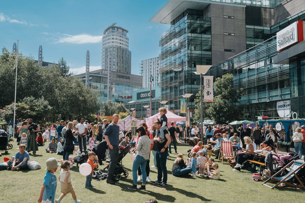 Free two-day festival returns to Salford with boat parties, live music & a 400-person opera finale, celebrating Greater Manchester inventing the weekend in 1843 – full line-up featuring Peter Hook & Radio 6 Music DJs
