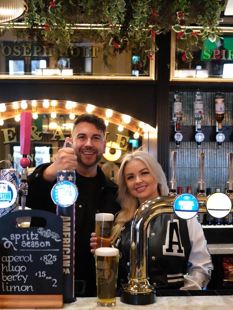 the ape and apple pub owners behind bar