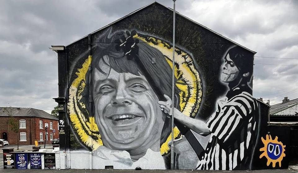A massive new mural of the Stone Roses legend Mani has just been unveiled in the Manchester suburb where he grew up