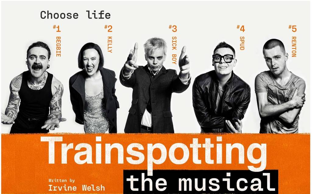 trainspotting the musical manchester poster with characters