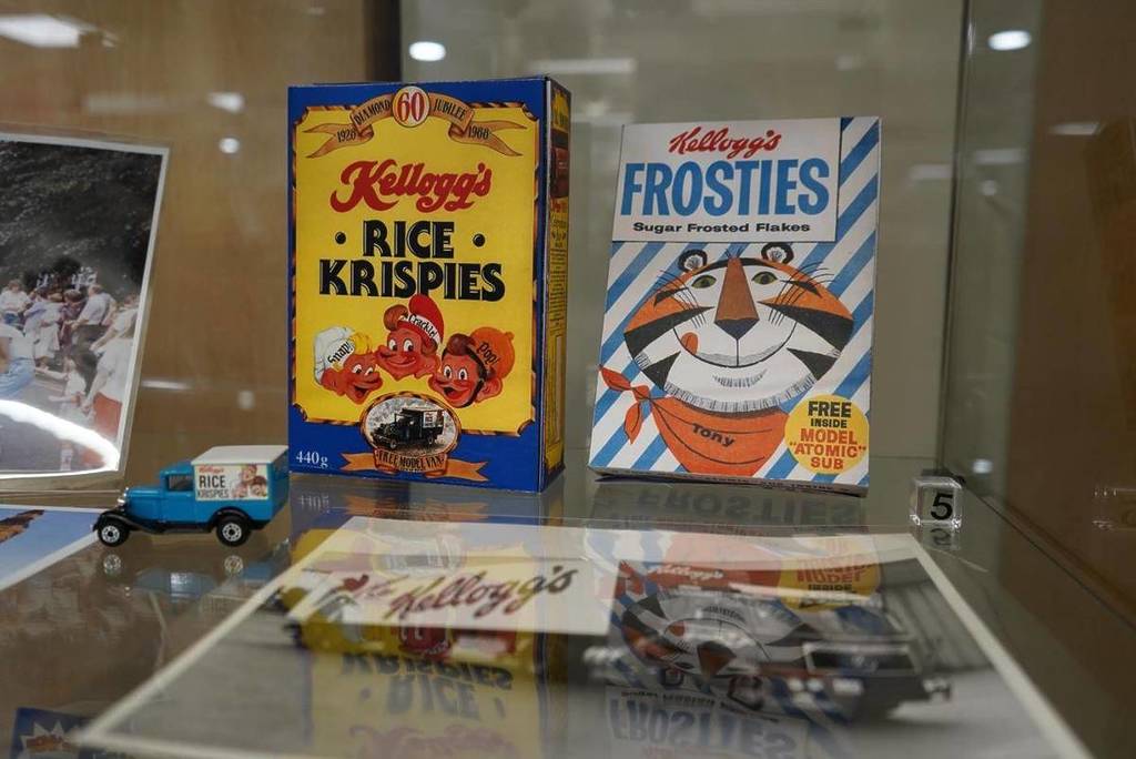 rice krispies and frosties memorabilia at kelloggs exhibition