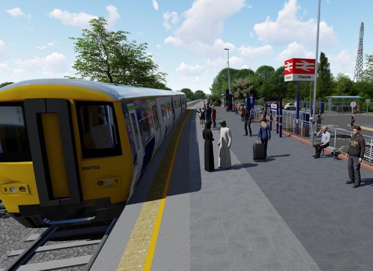 cgi of new cheadle station