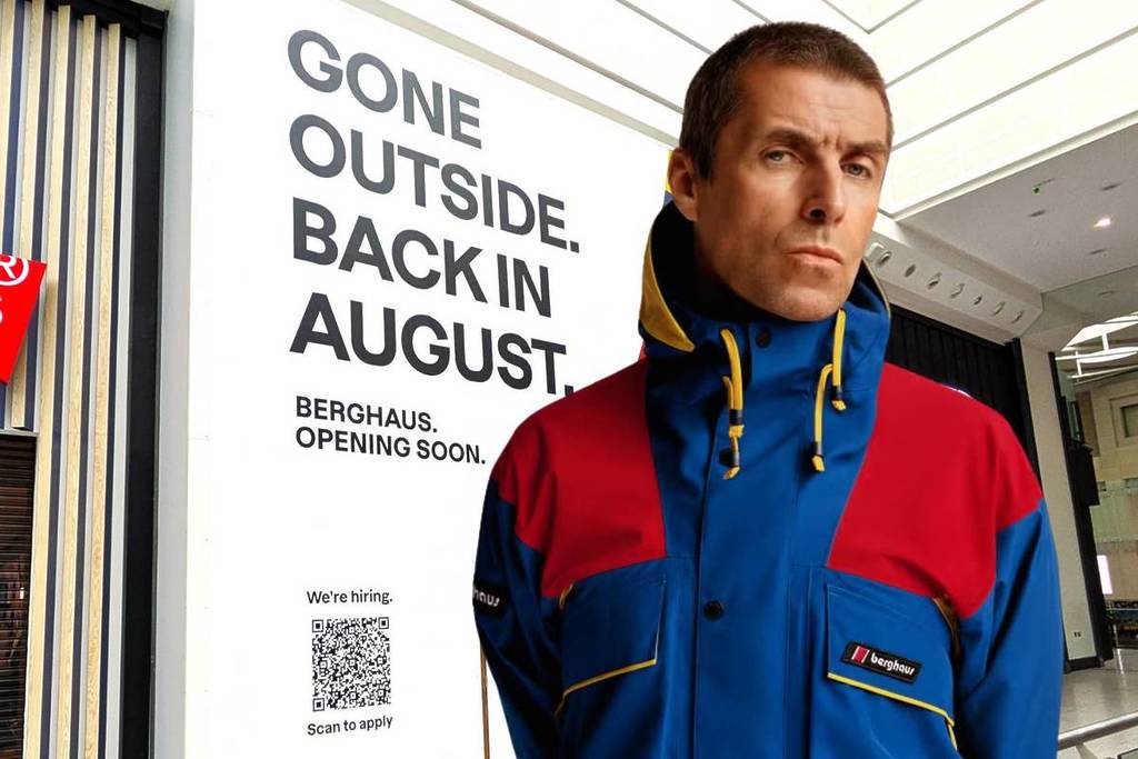 berghaus opening manchester arndale liam gallagher in jacket