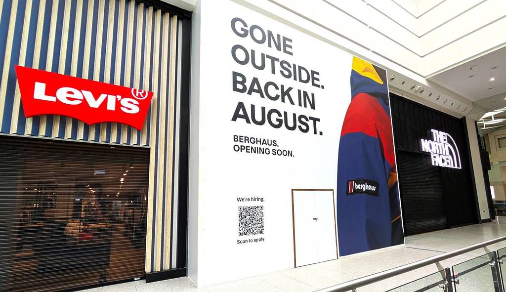 berghaus hoarding manchester arndale