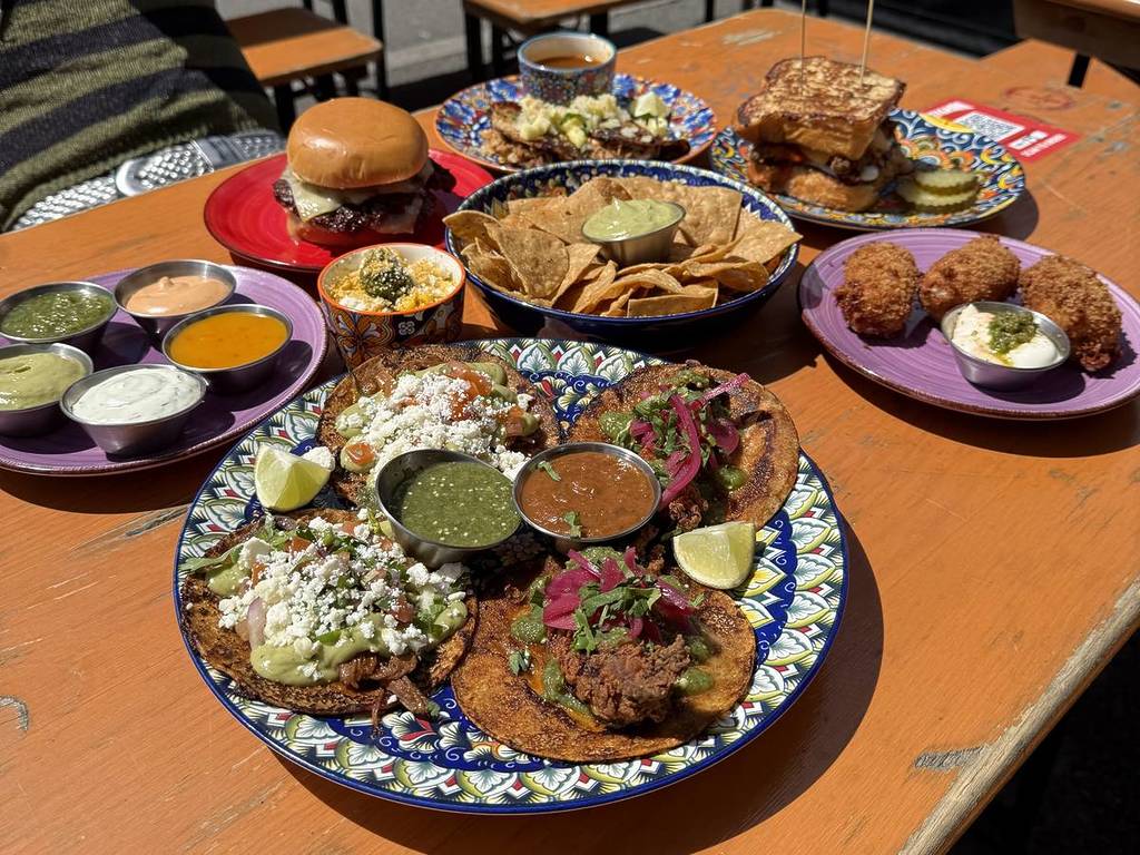 selection of plates at cantina pop-up, cane & grain manchester
