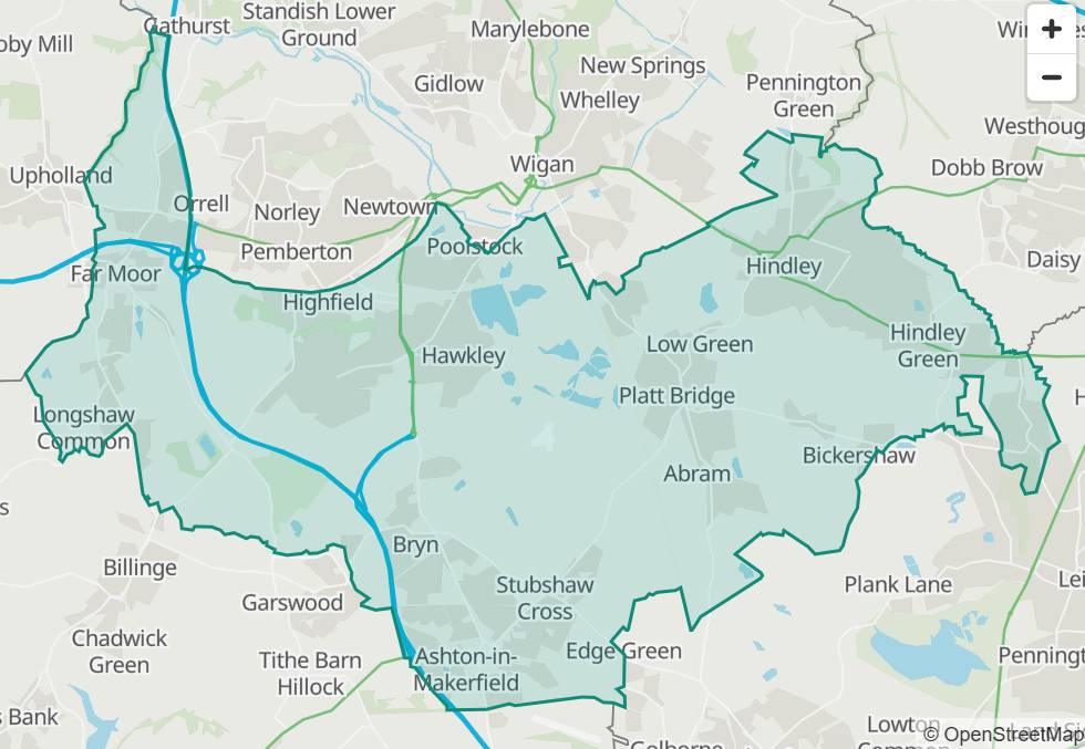 makerfield boundary map
