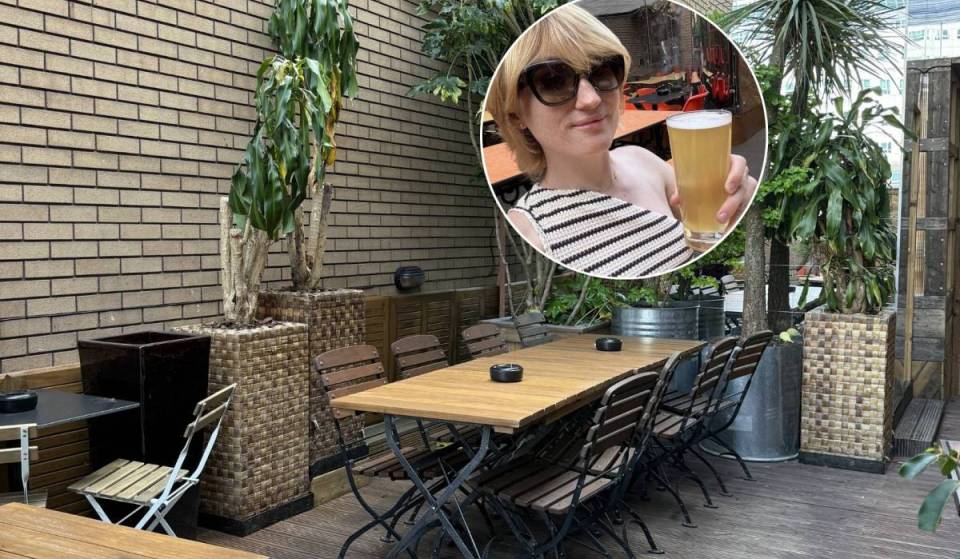 Tucked away under Salford railway arches, this hidden 1970s retro venue features a neon-lit cocktail lounge and a lush beer garden