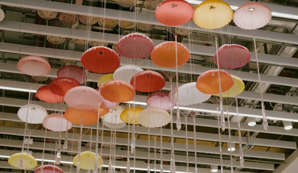 Manchester Airport has unveiled a new glass installation inside Terminal 2, transforming its original historic chandeliers – here’s where to find it
