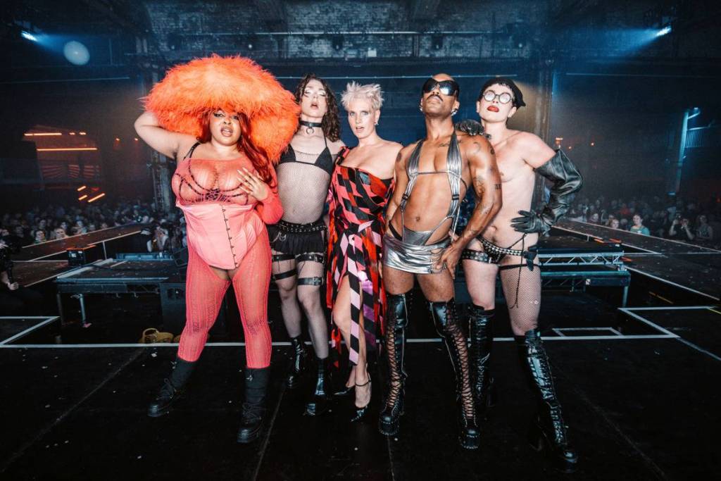 homobloc performers on stage manchester