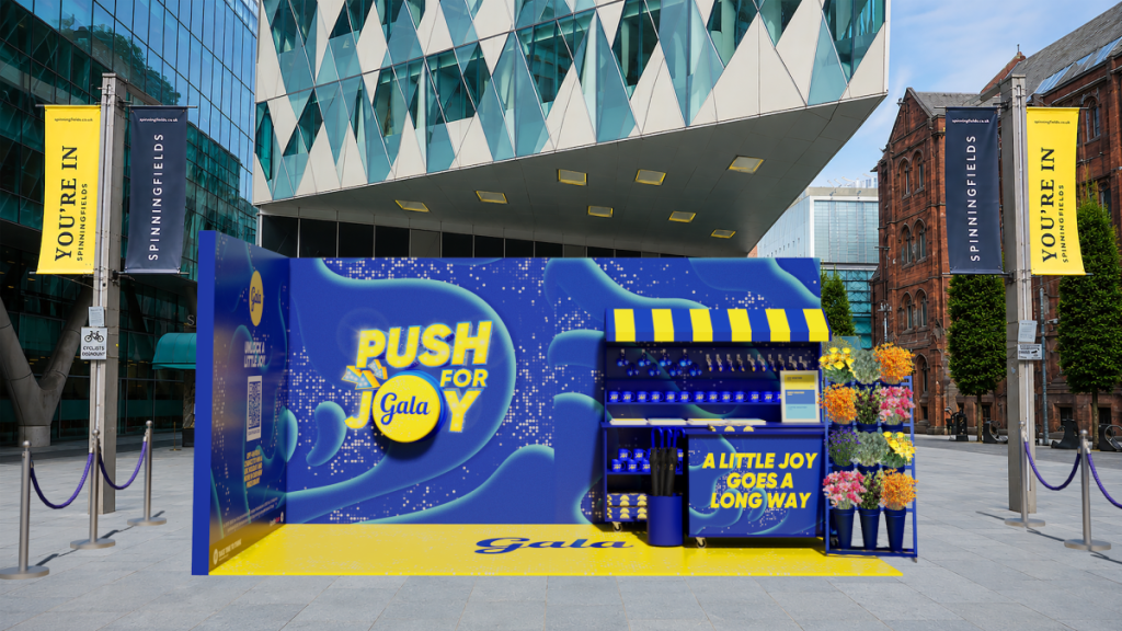 A giant Gala ‘joy button’ is landing in Spinningfields Square on Monday, bringing giveaways, interactive moments, and a chance to enter a holiday prize draw worth up to £5,000