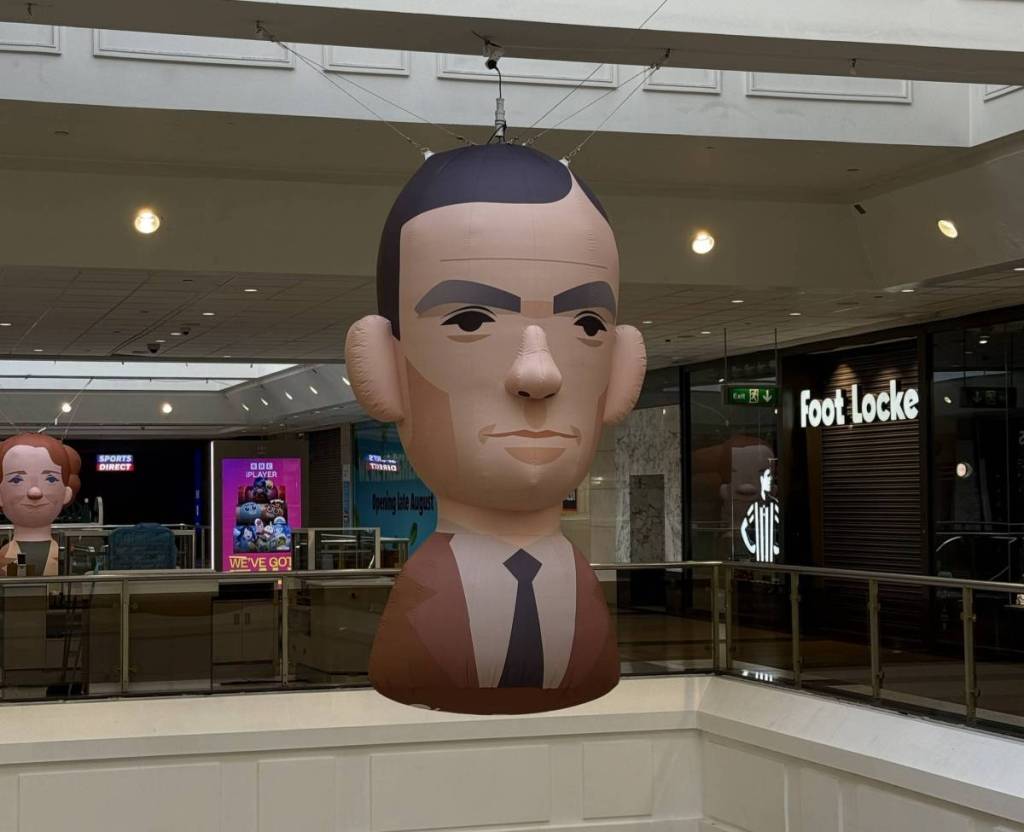 mcr made inflatable portraits arndale stanley chow alan turing