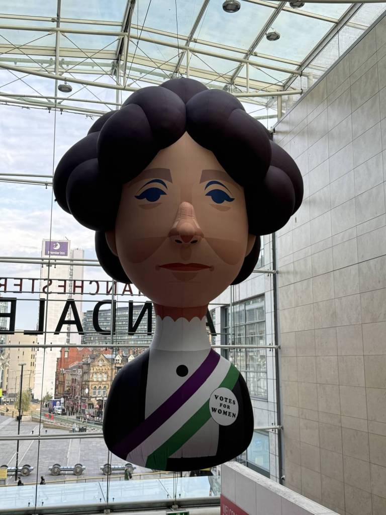 mcr made inflatable portraits arndale stanley chow emeline pankhurst