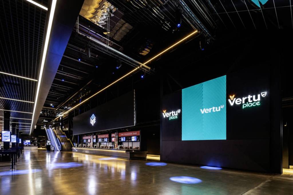 big screen at vertu place inside co-op live manchester