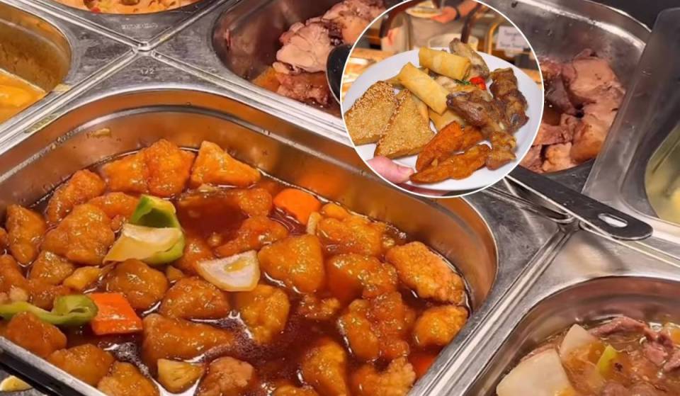 Tucked behind the Chinatown arch, this immense Chinese buffet serves all-you-can-eat hot food and desserts from £13.95 — plus an £8.50 takeaway box you can stuff as long as the lid securely closes