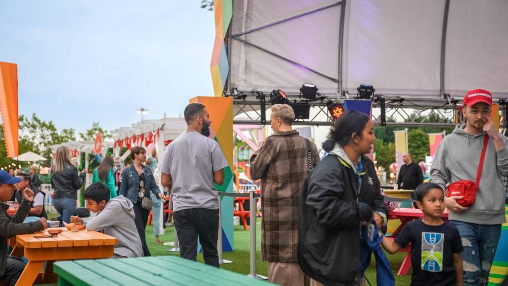 people at trafford centre summer fair event