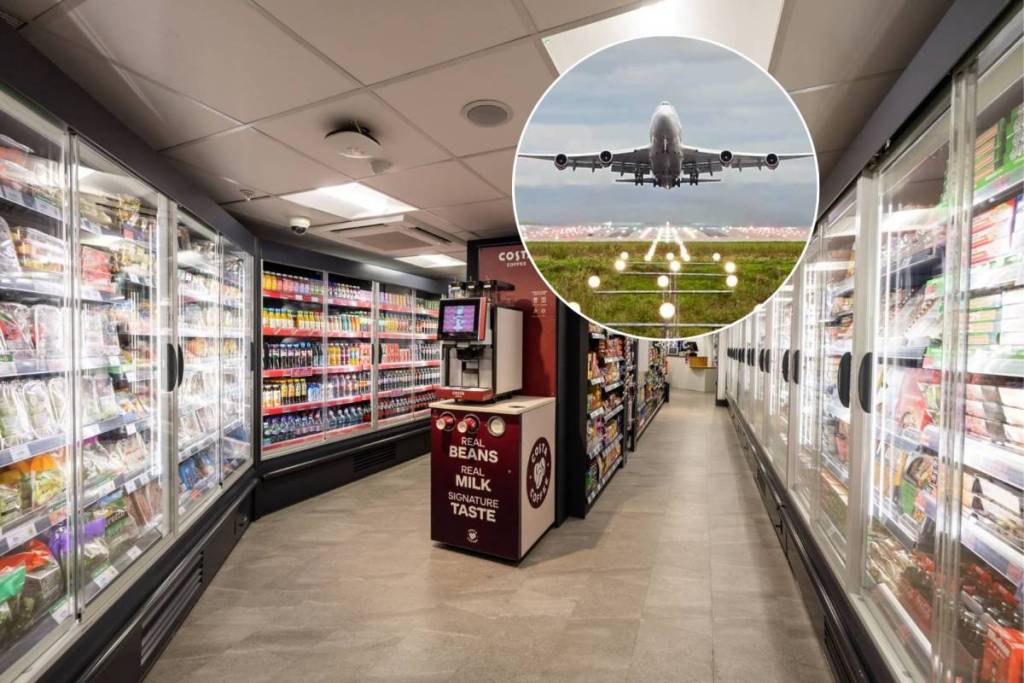 sainsburys terminal 3 manchester airport interior