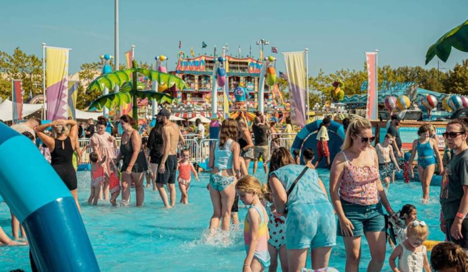 Forget the seaside: The Trafford Centre returns with a giant beach and £2.50 splash pool for the school holidays
