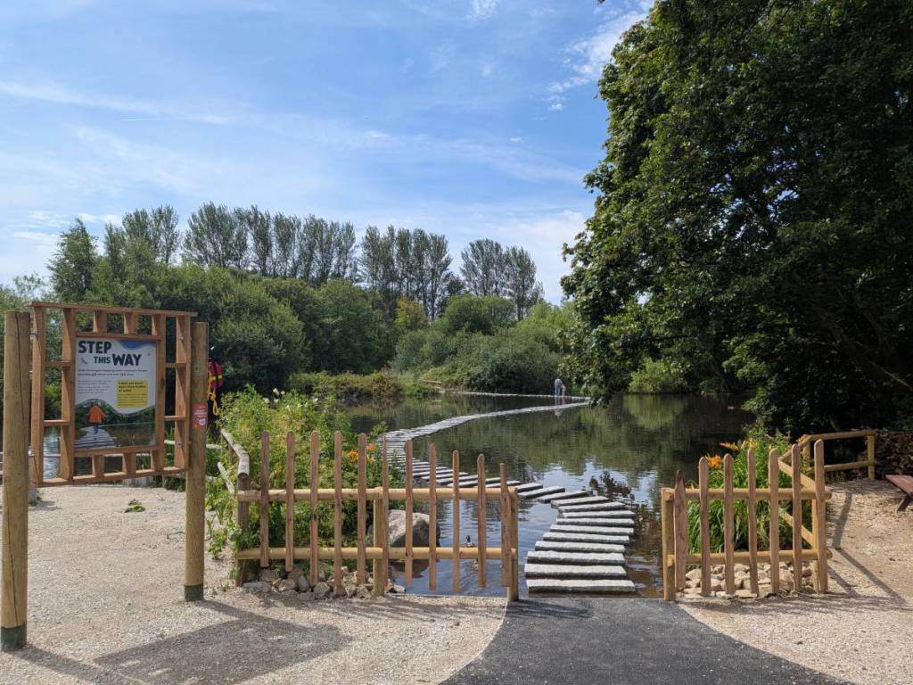 Stepping stones entrance at WWT Martin Mere