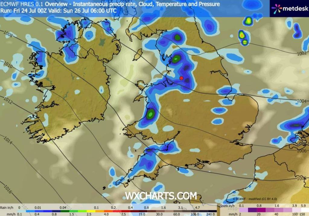 rain forecast manchester july