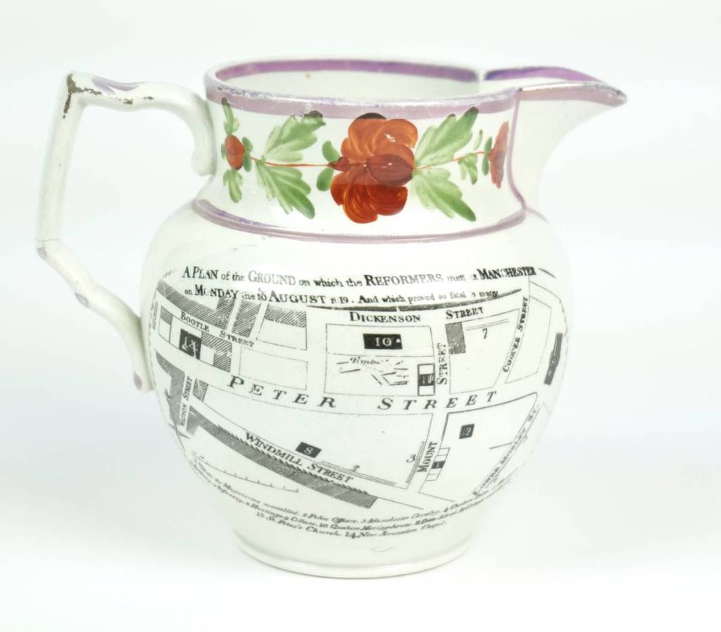 Peterloo commemorative jug, maker unknown, date unknown