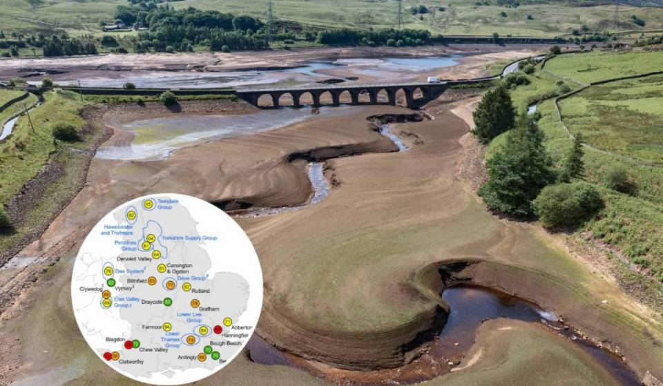 This map shows the water levels in reservoirs across the country, with only six groups classed as ‘normal’ at the end of July – here’s where Greater Manchester stands