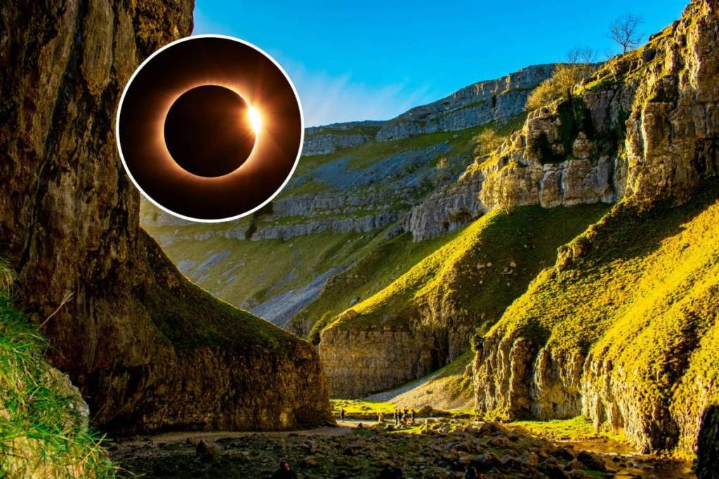 malham cove north yorkshire solar eclipse