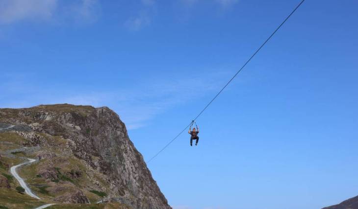 England’s last working slate mine has just launched an incredible 1,200-metre mountain zip wire in this North West beauty spot, hitting speeds of 65mph – and it doubles as working slate transport