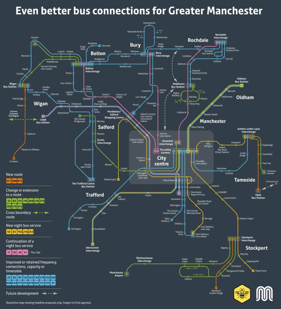 bee network bus map