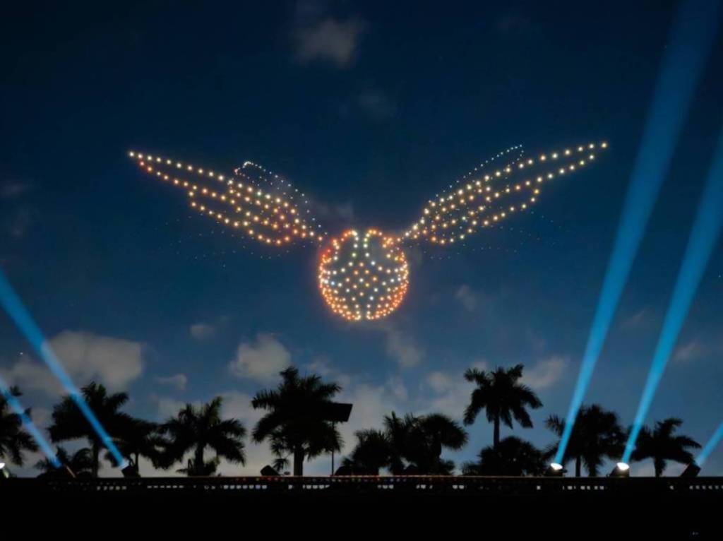 This magnificent drone show brings Harry Potter to the skies across three magical nights at Haydock Park Racecourse featuring Audible Listening Tents